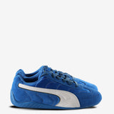 Blue sneaker, side view