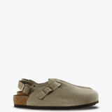 Tan sandals, front view
