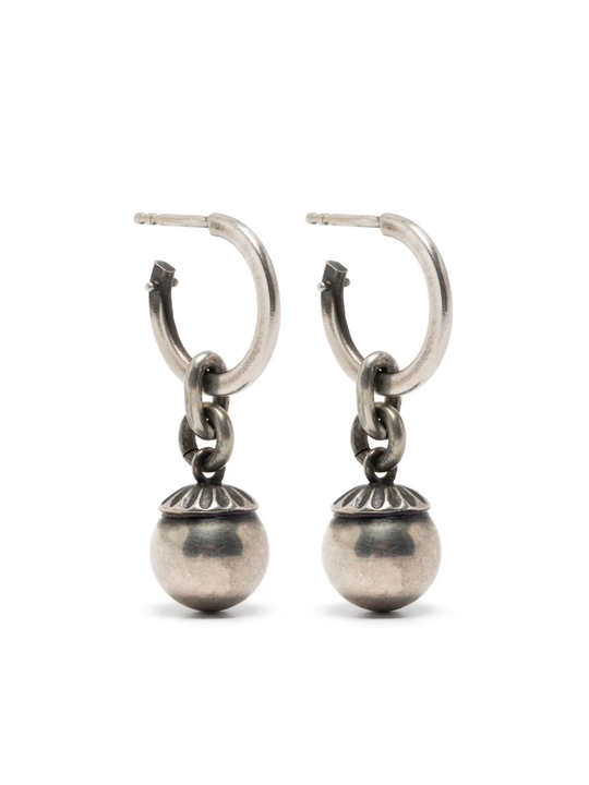 WERKSTATT:MÜNCHEN Hoop Studs Fine Track WERKSTATT MUNCHEN - Hoop Studs Pearl – Atelier New York