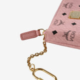 Close up of  pink bag ,showing texture of the leather