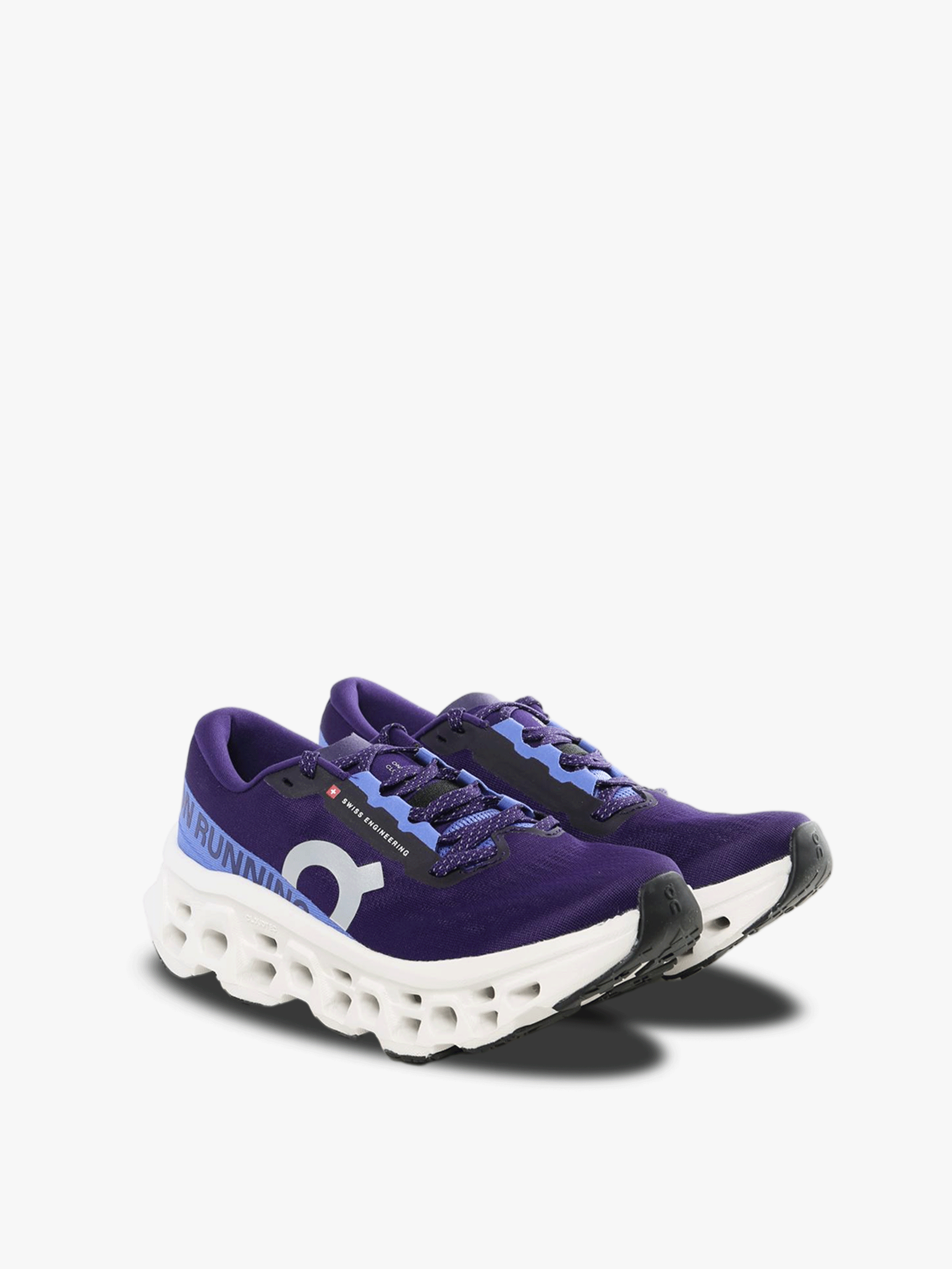 Purple sneakers, side view