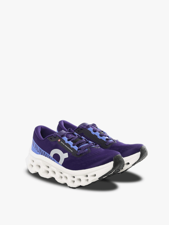 Purple sneakers, side view