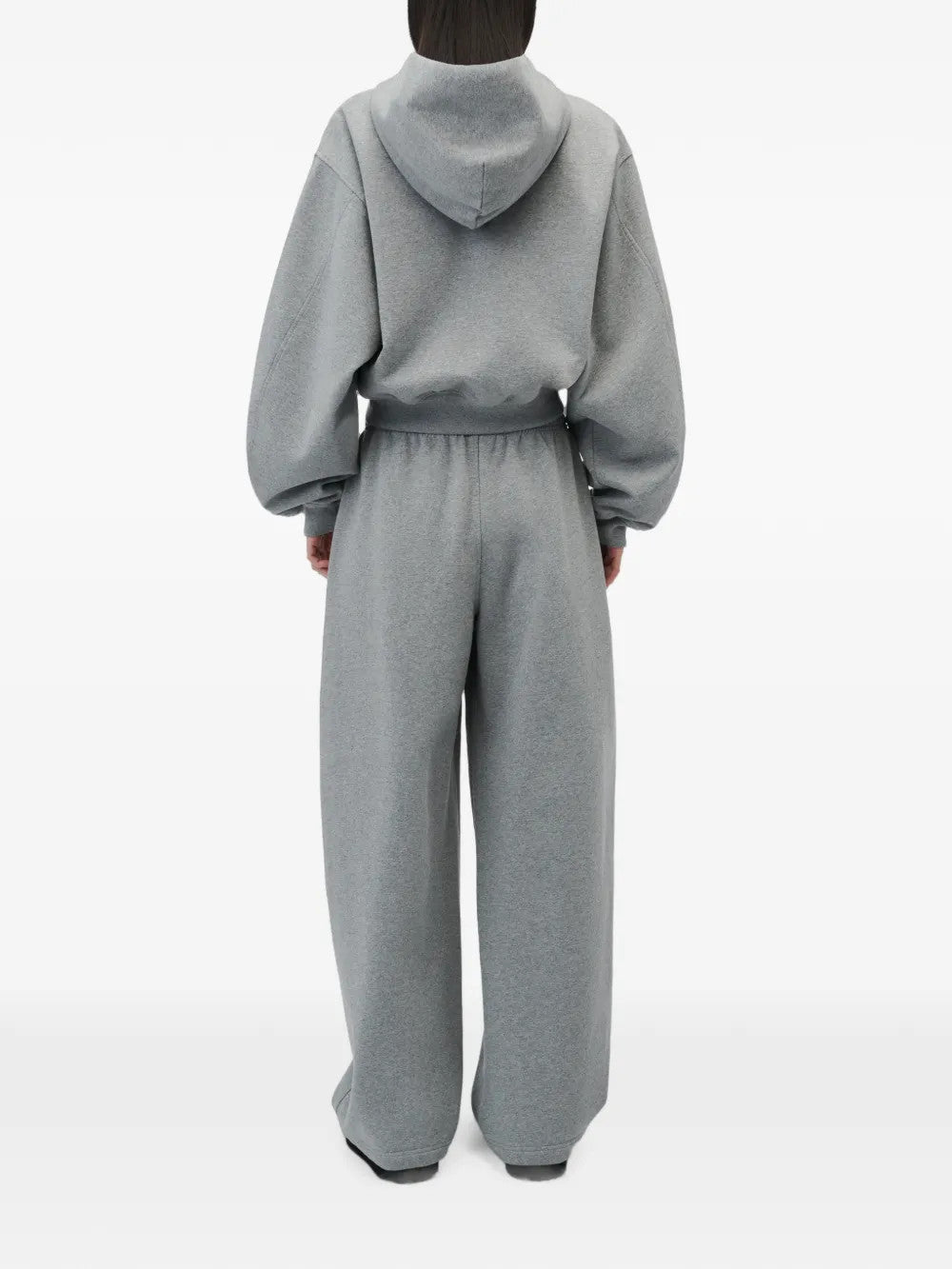 Grey pants, full body view