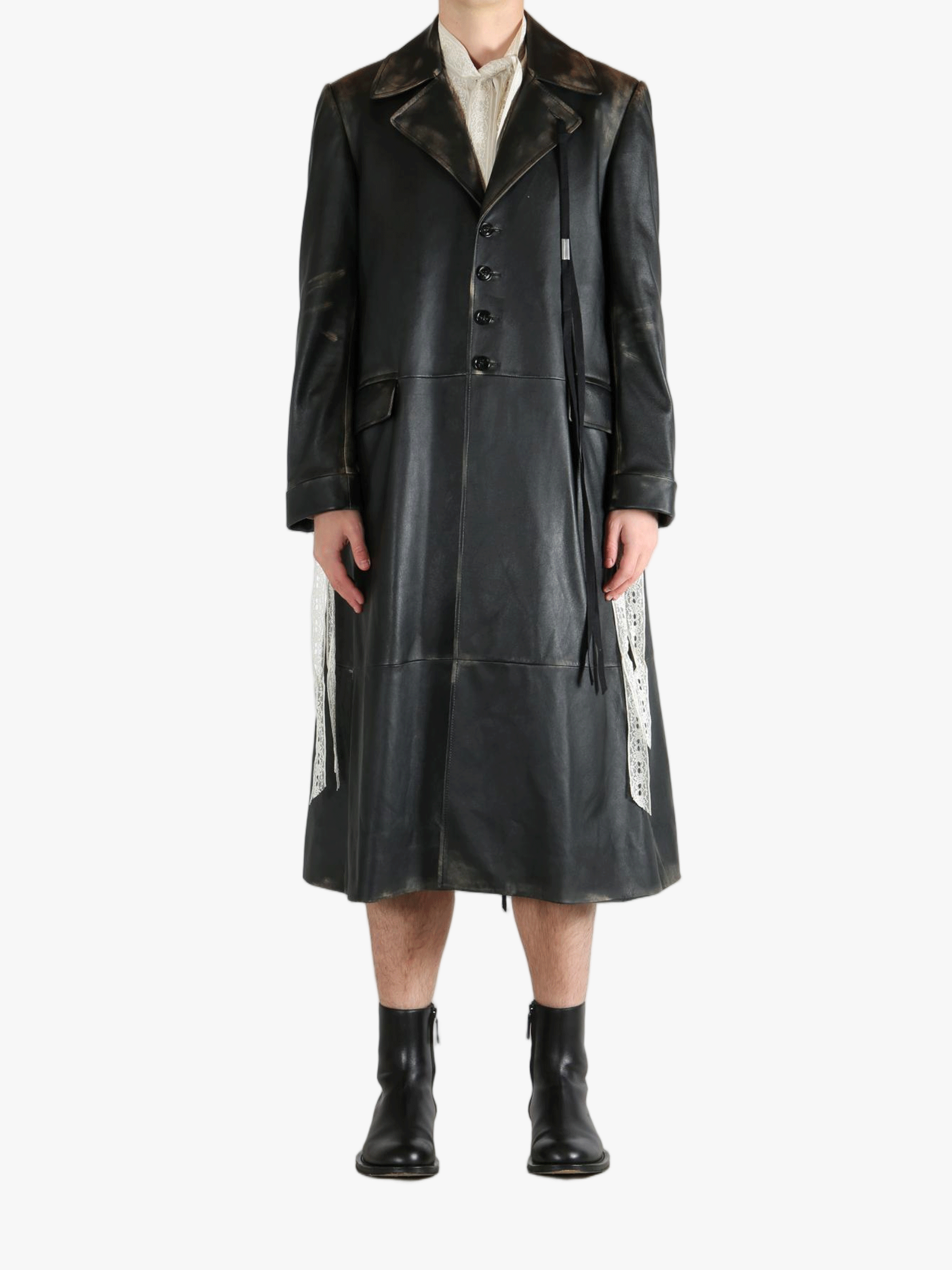 Black coat,full body view