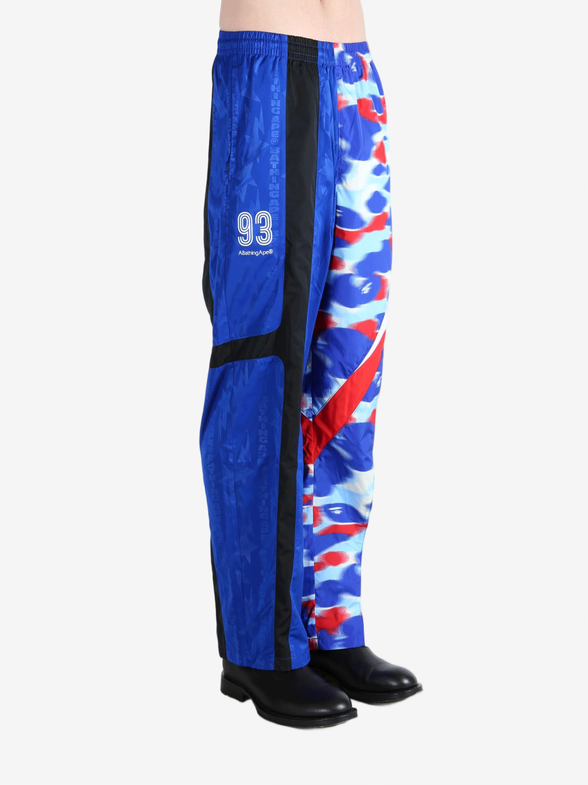 Blue pants worn by a person, showing the pants fit