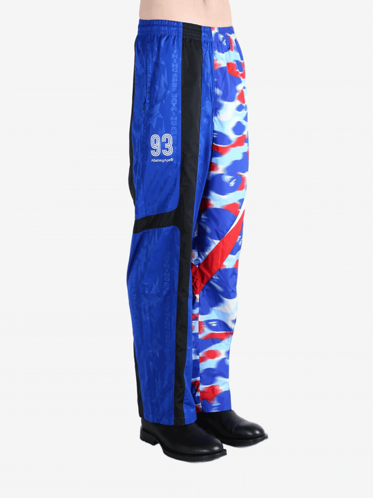 Blue pants worn by a person, showing the pants fit