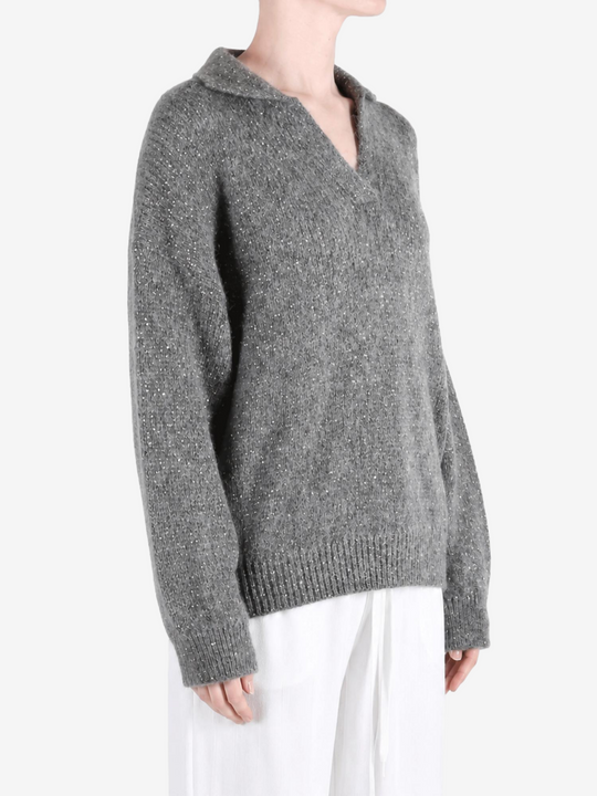 Grey hoodie, front view