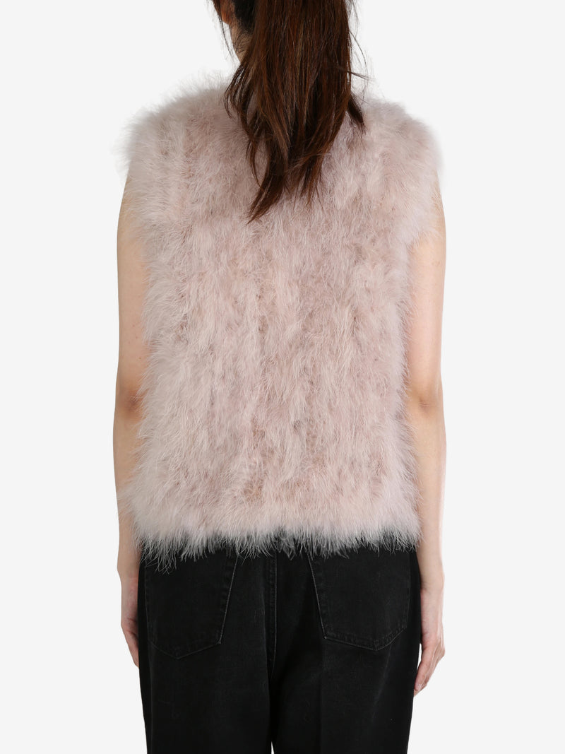 YVES SALOMON - Women Cropped Feather Gilet