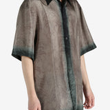 DRIES VAN NOTEN - Men Silk Short Sleeved Shirt