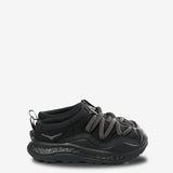 black sneakers, front view