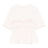 pink t-shirt, front view