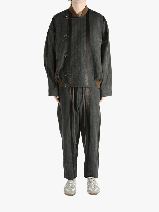 Grey jacket, full body view