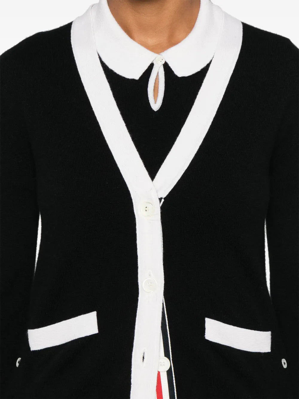 Black knitwear, front view