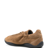 Brown sneaker, back view