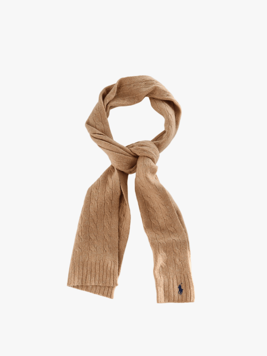 Tan scarf, front view