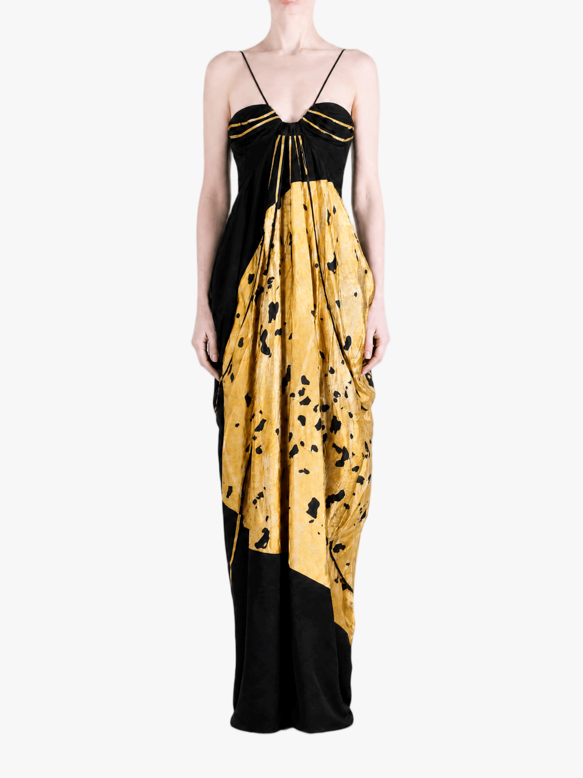 Yellow dress, full body view