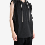Black hoodie, full body view