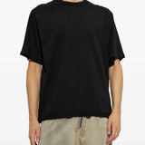 Black t-shirt, full body view
