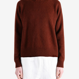 Brown t-shirt, full body view