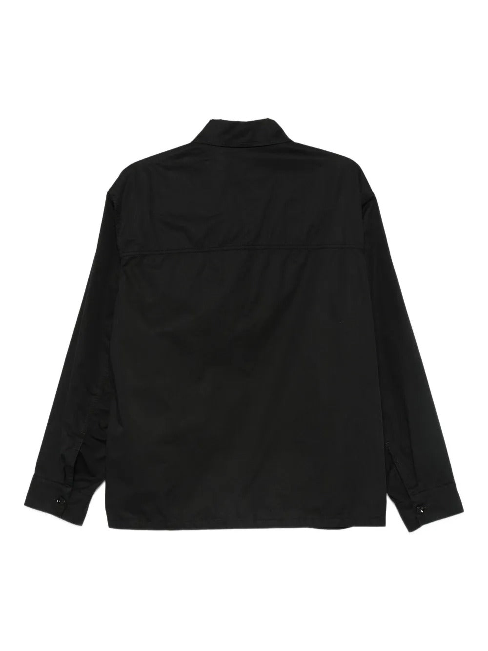 Black shirt, back view