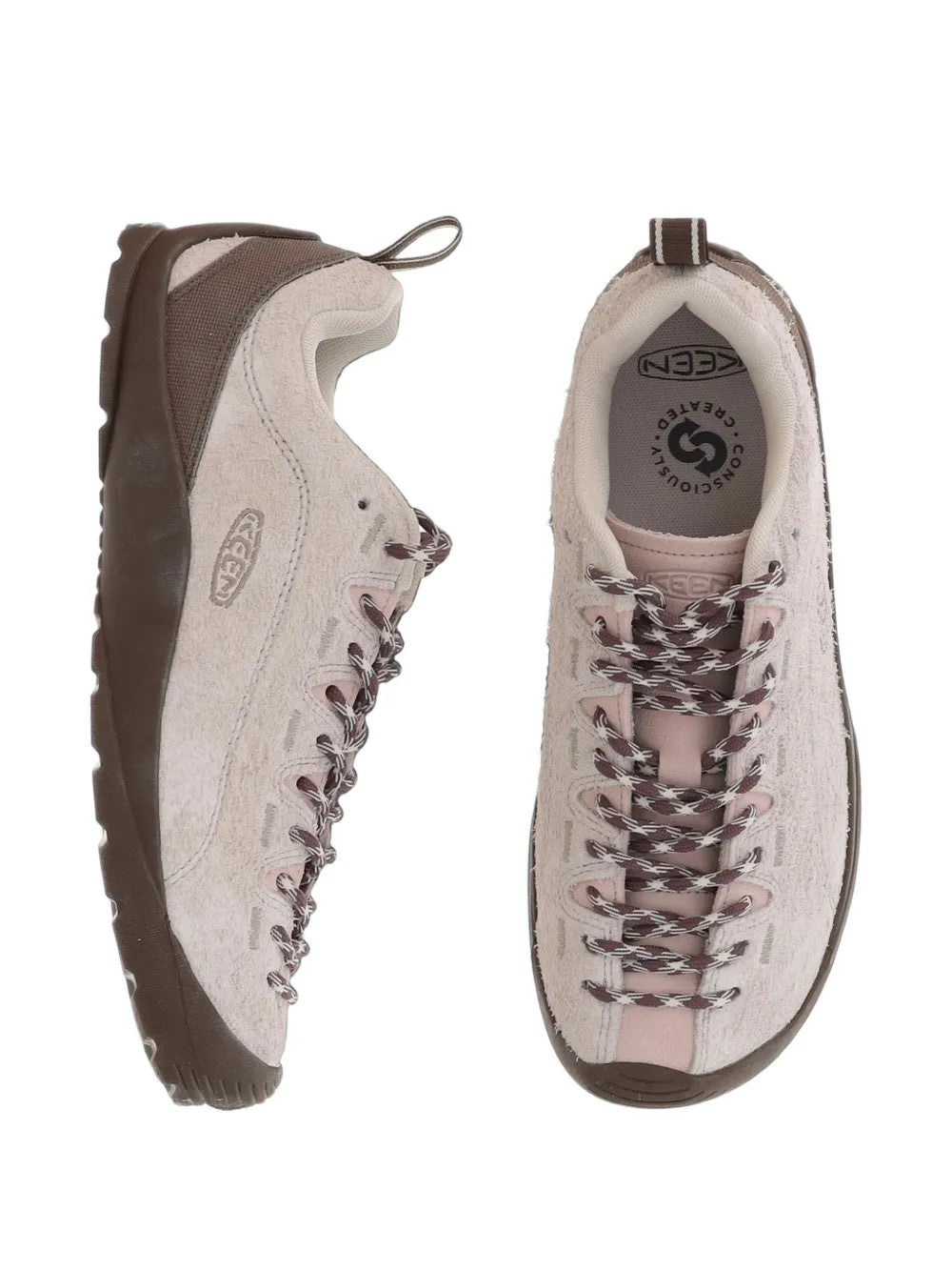 Tan shoes, front view