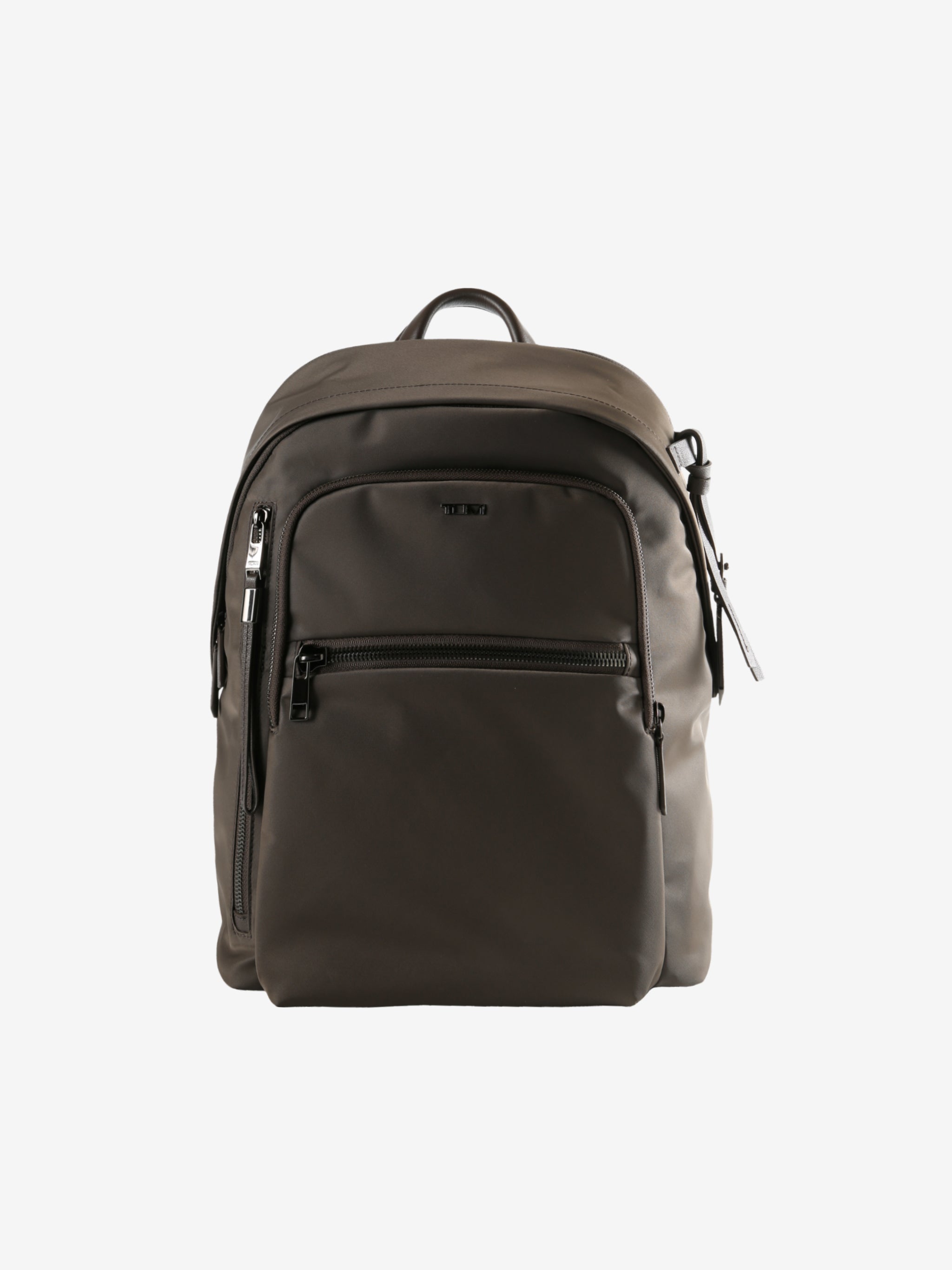 Brown backpack, front view