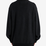 Black knitwear, full body view
