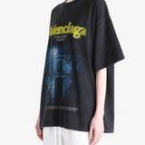 Black t-shirt worn by a person, showing the t-shirt fit