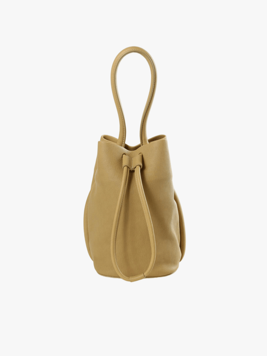 Tan bags, front view