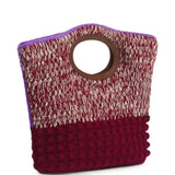 Burgundy bag, front view