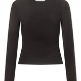 Black t-shirt, back view