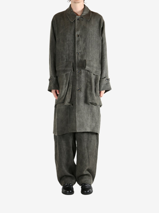 Grey coat, full body view