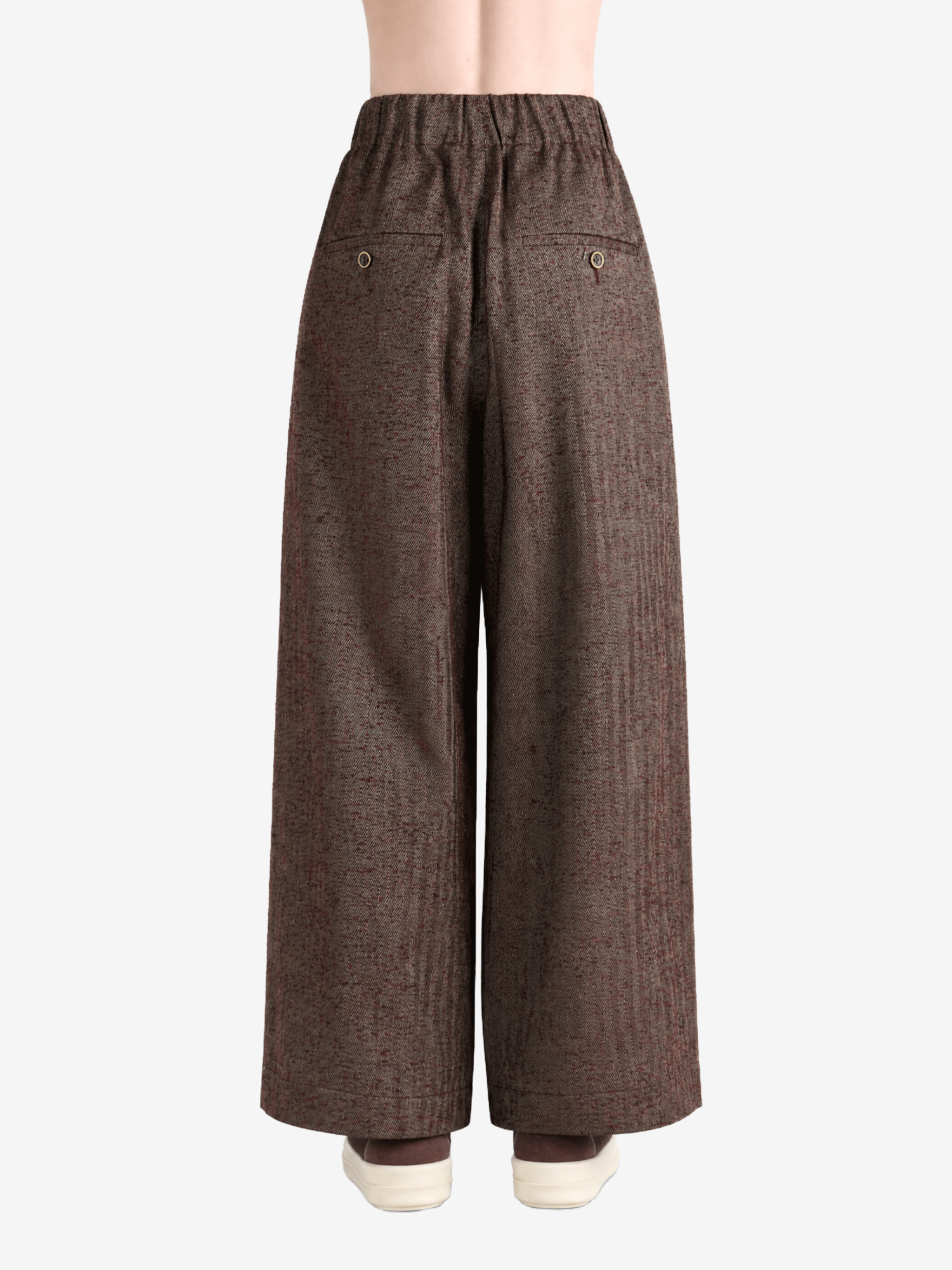 Brown pants, full body view