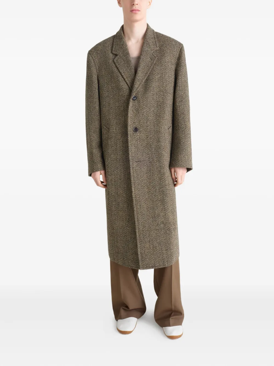 Tan coat,full body view