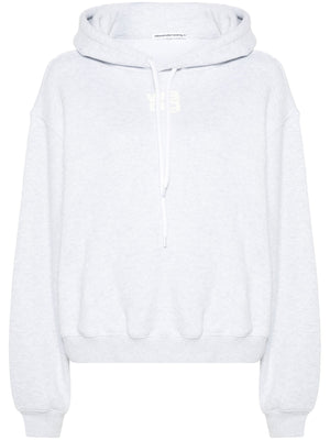 T BY ALEXANDER WANG - Women Essential Terry With Puff Paint Logo Hoodie