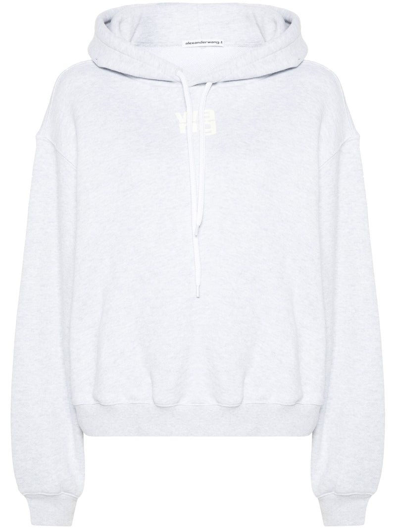 T BY ALEXANDER WANG - Women Essential Terry With Puff Paint Logo Hoodie