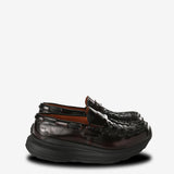 brown shoes, side view