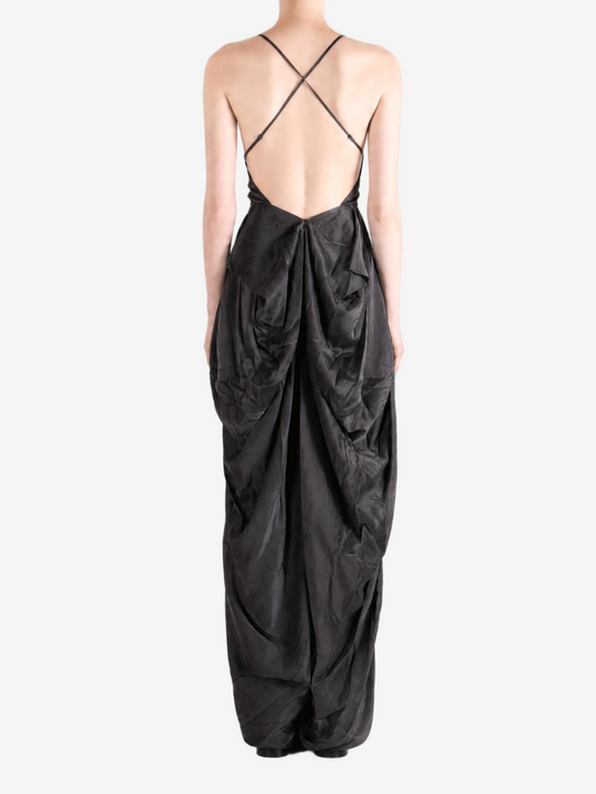 Black dress, full body view