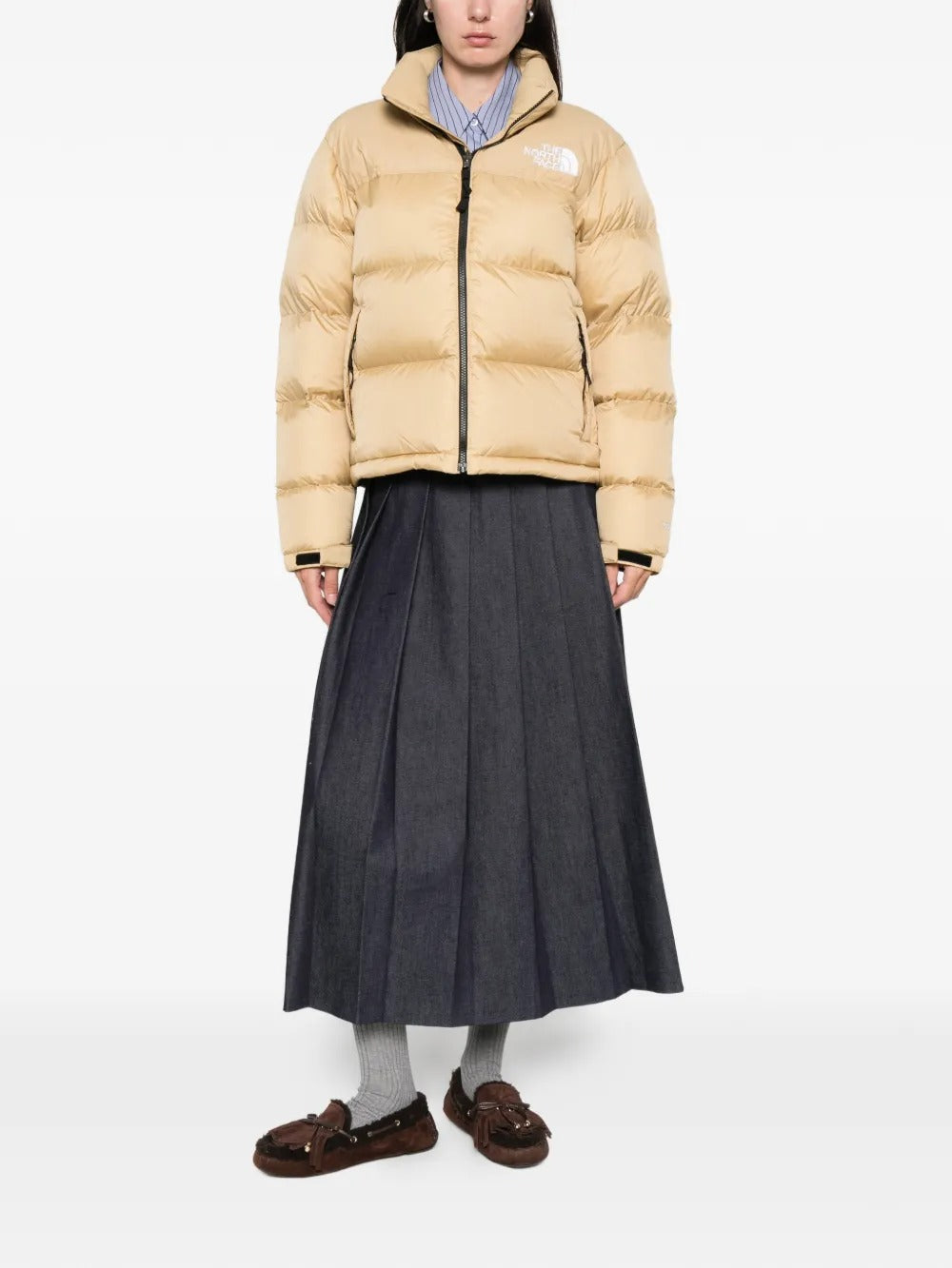 Tan jackets, full body view