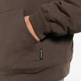 Brown jacket worn by a person, showing the jacket fit