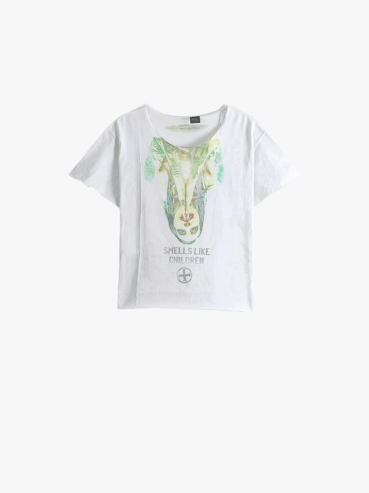White t-shirt, front view