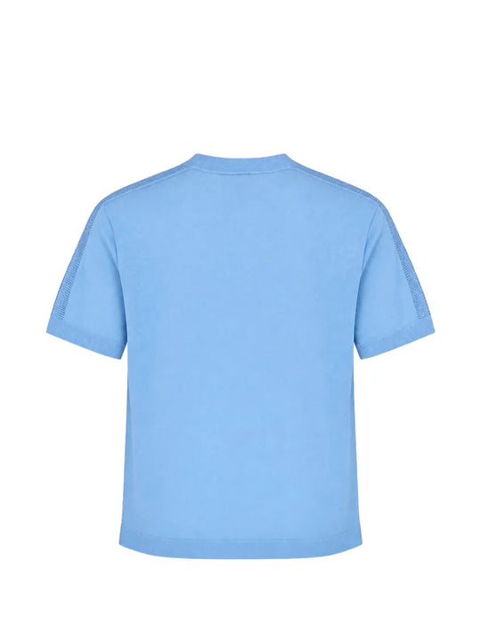 Blue t-shirt, front view