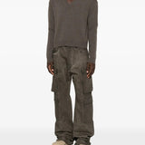 Grey jeans, full body view