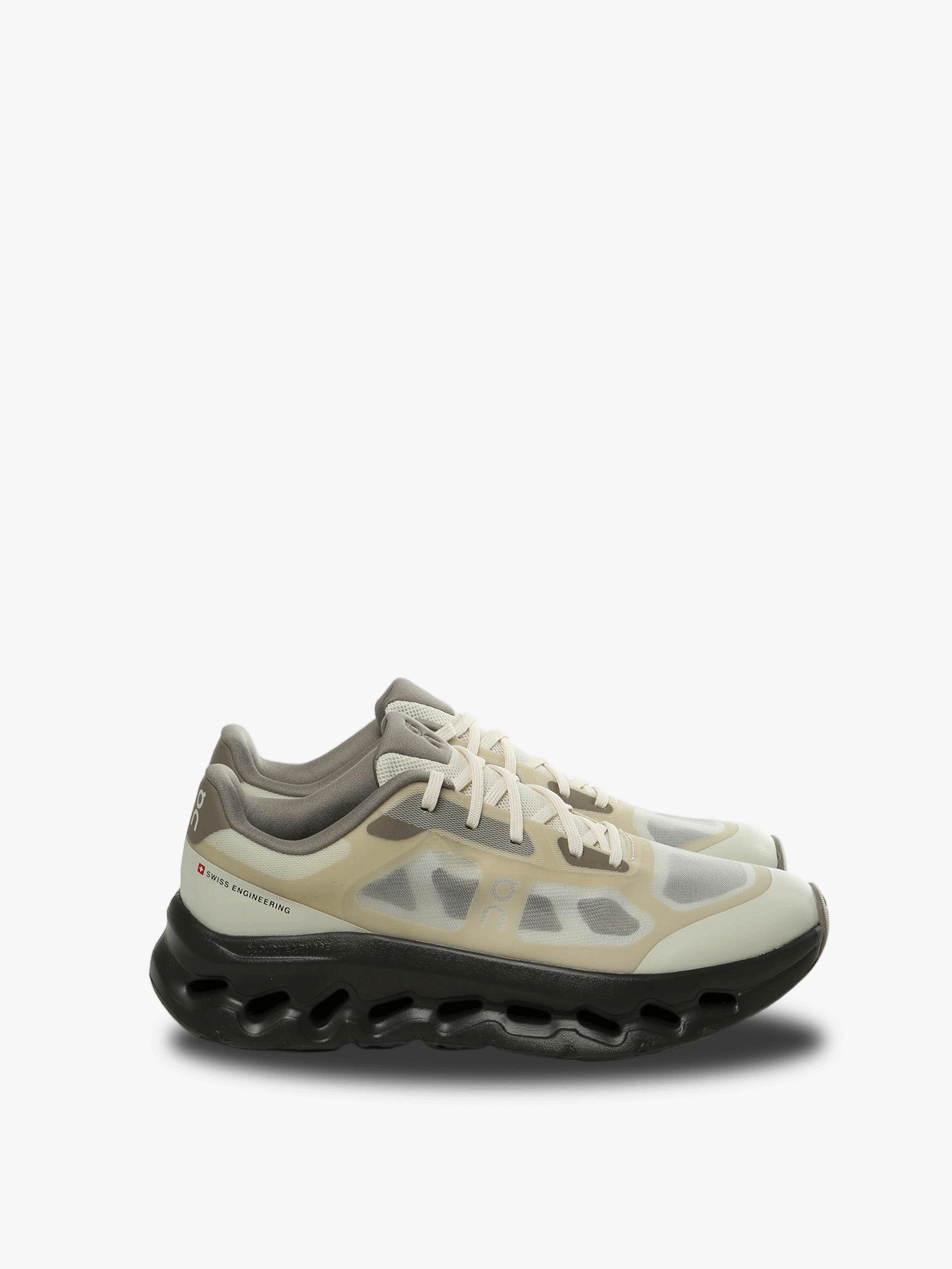 tan sneaker , front view