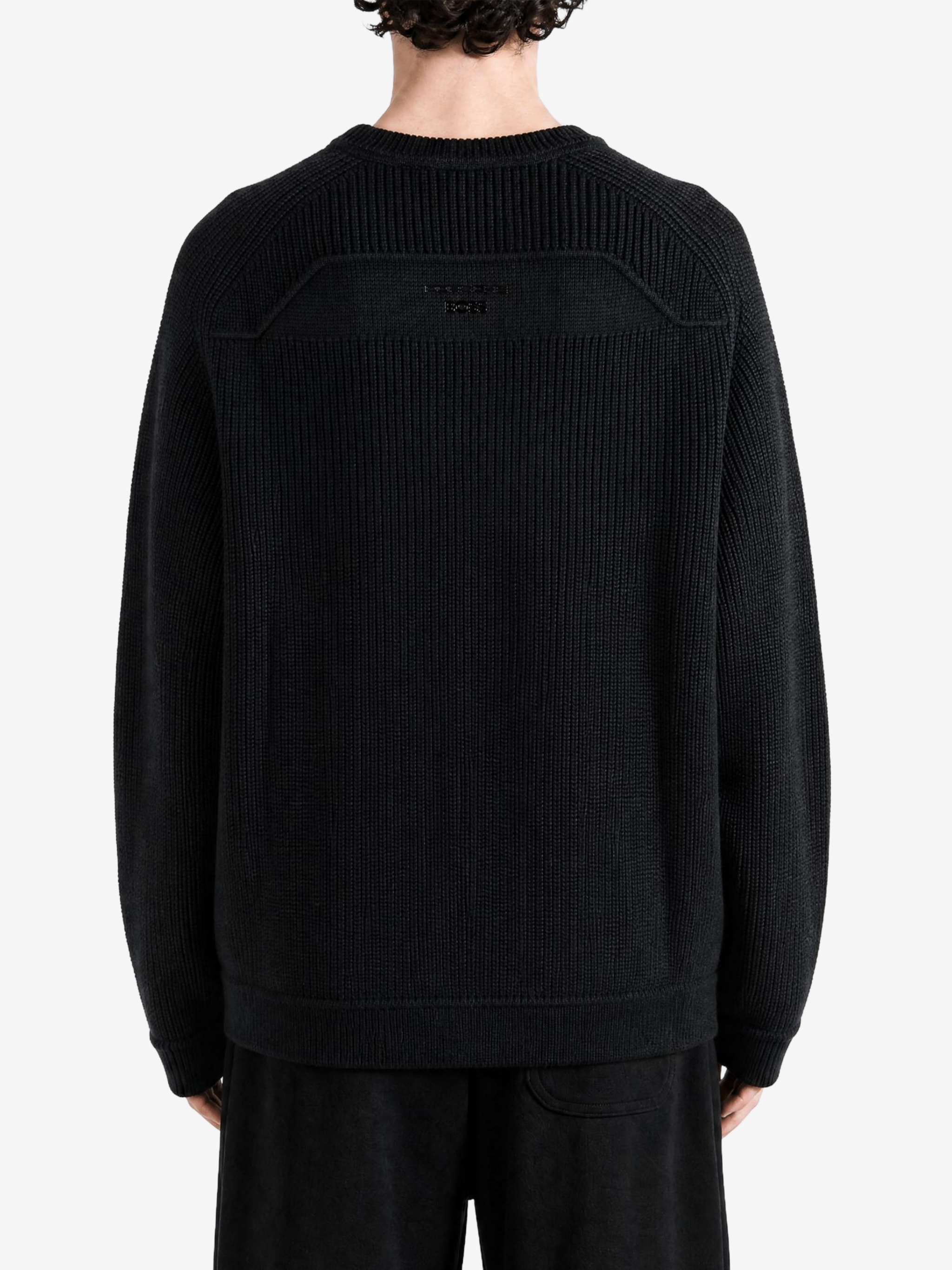 Black hoodie, full body view