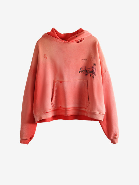 Red hoodie,front view