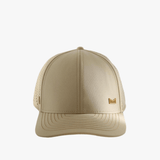 Tan hat, front view