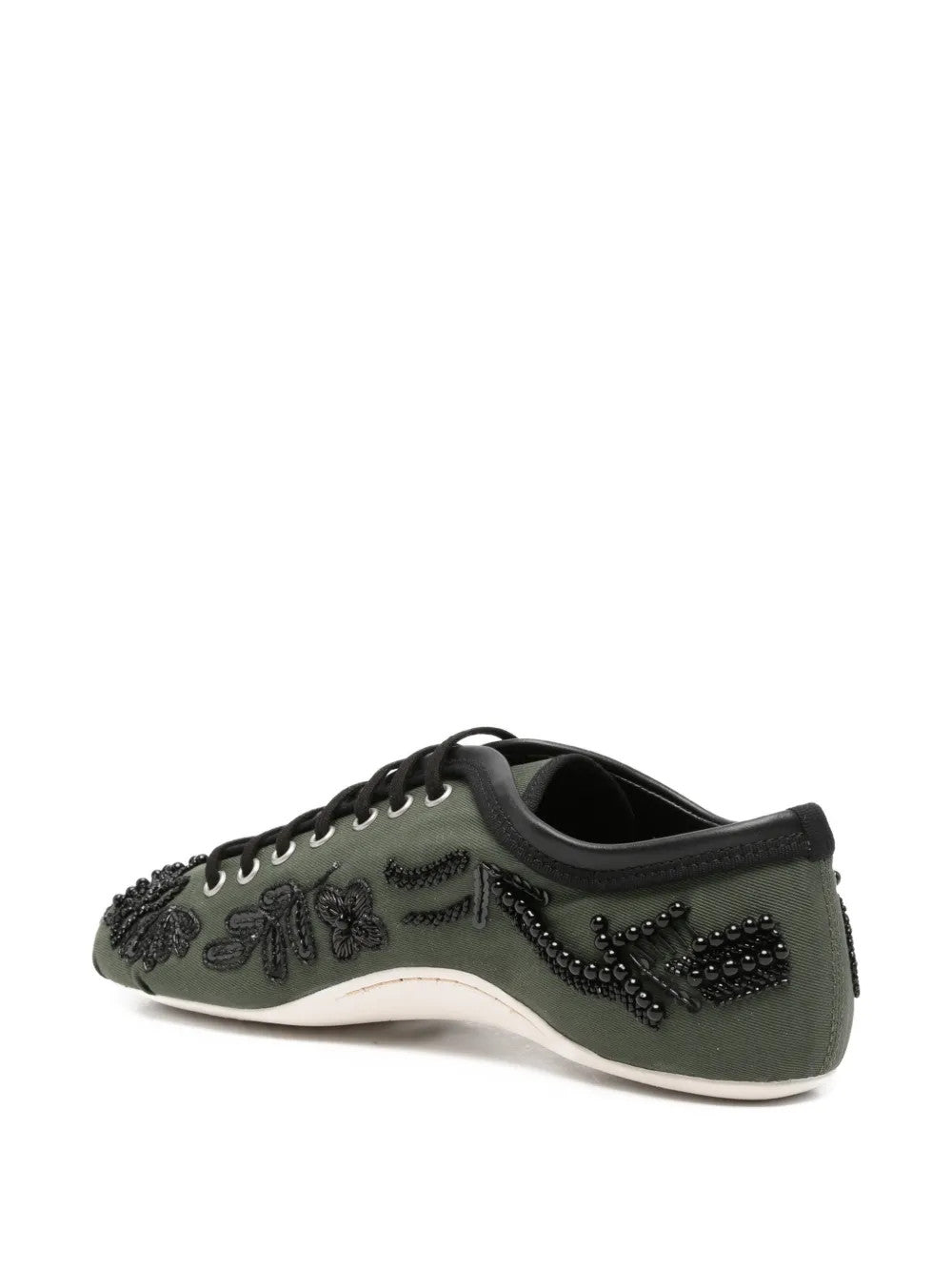 Green shoes, side view