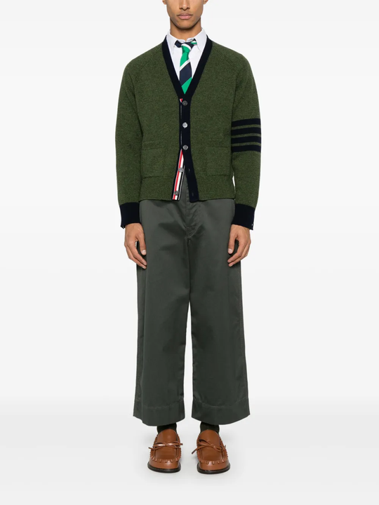 green knitwear, full body view