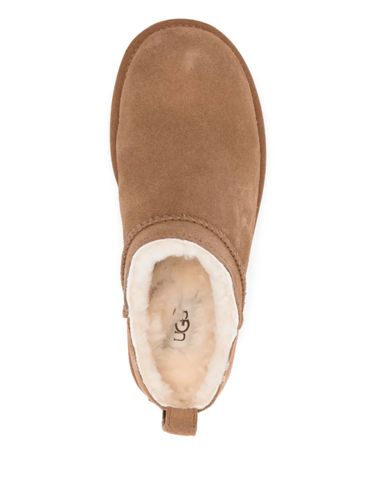 Brown boots, up view